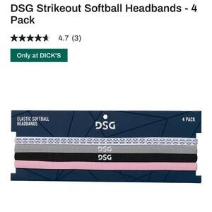12 Headbands! 3 packs. DSG Strikeout Softball Headbands - 4 Pack